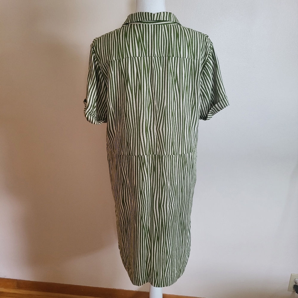 Nice Things Paloma S Printed Shirt Dress Green Size 10 - Picture 4 of 8